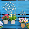 创意铁艺做旧折叠壁挂花盆架 阳台户外花园墙面挂饰壁饰花架