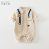 新生婴儿衣服春装0一1岁男宝宝连体衣春秋，款韩版洋气外出小熊哈衣