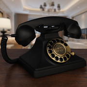 固定电话机欧式仿古座机家用办公欧式古董创意旋转盘复古电话机