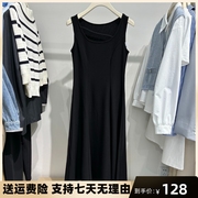 诗凡黎德玛商场，同款2024春气质优雅无袖，收腰连衣裙3f3290231