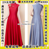 ZY-0991 改良旗袍后拉链式大摆长裙纸样 1比1中国风无袖连衣裙图