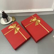 红色盒礼盒结婚衣服包装盒，空盒子长方形大码礼物盒子定制logo