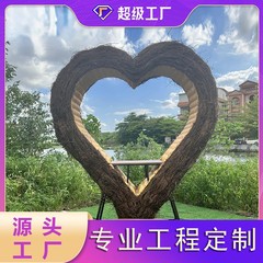 网红打卡景区拍照别墅民宿农庄秋千吊椅户外婚纱摄影爱心藤编鸟巢