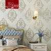 3D浮雕无纺布大马士革欧式大花壁纸奢华客厅卧室背景墙墙纸高级感