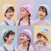 儿童帽子男童女孩宝宝，秋冬季毛线保暖抗起球护耳帽2023针织帽