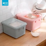 茶花米桶塑料加厚储米桶米缸，面桶防潮防虫密封厨房大米面粉缸米箱