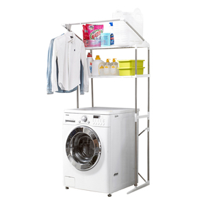 滚筒洗衣机置物架可伸缩 不锈钢落地置物架浴P室卫生间整理收纳架