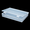 长方型塑料盒子透明收纳盒 零件盒工具加厚收纳盒扁平型收纳小盒