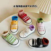 韩版儿童帆布鞋春秋男童板鞋，幼儿园小白鞋女宝宝，球鞋小童布鞋