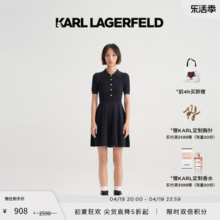 karllagerfeld卡尔拉格，斐2023春夏，显瘦女士针织连衣裙老佛爷