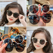 儿童墨镜2024可爱时尚潮宝宝眼镜不伤眼睛女童防紫外线太阳镜