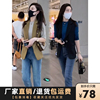 高级感网红西装马甲女韩版宽松显瘦无袖洋气背心西服小马夹外穿潮