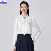 无所畏惧沈羽洁啜妮热依扎同款白色衬衫女长袖雪纺上衣半身裙衬衣