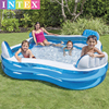 intex带靠背座位海洋球池家庭，儿童游泳池充气戏水池加厚加大