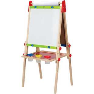 hape儿童升降画架双面，画板3-6岁+家用宝宝，涂鸦写字板女孩益智玩具