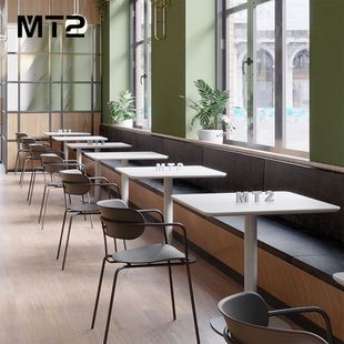 北欧餐桌椅组合现代简约小户型奶茶咖啡店阳台小圆桌洽谈四方桌子