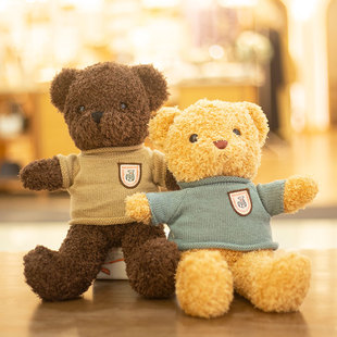 泰迪熊公仔抱抱熊毛绒玩具儿童抱枕，穿衣小熊布娃娃，送女友节日礼物