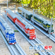 蒸汽机车玩具模型绿皮，火车头内燃机车回力仿真合金声光男孩玩具车