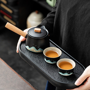 功夫茶具套装家用陶瓷女士茶具一壶二杯茶盘小型中式小茶壶一人用