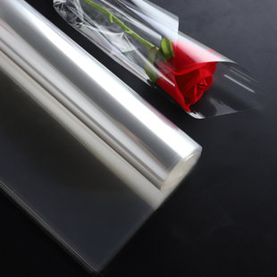 玫瑰花玻璃纸透明opp膜包装纸透明花束包装纸防水包花diy花艺材料