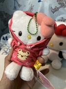 粉色系HelloKitty豹纹外套毛绒玩偶挂件14cm/单个