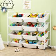 儿童玩具收纳架宝宝书架置物架多层收纳柜大容量整理架子生日礼物