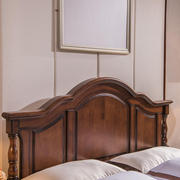 美式实木床1.8米橡胶木床卧室轻奢双人床1.5米储物家具