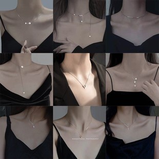 韩版小众设计高级感钛钢项链女百搭不掉色辣妹气质锁骨链饰品
