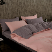 纯色床单被套床上用品四件套网红1.5m床笠磨毛，1.8米全纯棉三件套