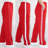 红色校服裤子男女学生裤，一道白边直筒裤小学，初高中生校服裤运动裤