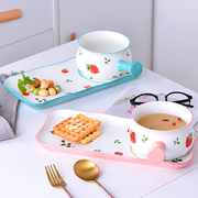 创意碗盘子组合个性家用网红餐具，套装好看的水果沙拉陶瓷早餐饭碗