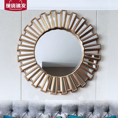 装饰美式客厅背景墙壁挂软装镜子