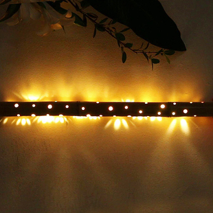 木直欧式田园咖啡馆灯具床头灯，创意壁灯现代简约装饰led墙壁竹灯