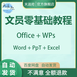 文员零基础教程视频wps办公软件培训excel word ppt学习课程网课