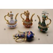 新疆民族壶摆件，俄罗斯工艺品彩锡镶钻壶首饰盒，桌面特色摆件