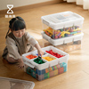 懒角落儿童玩具收纳箱，塑料积木收纳盒小颗粒，分格家用大容量储物箱