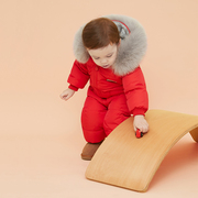 宝宝连体羽绒服男女儿童1-2-3-4岁婴幼儿套装冬外出爬服加厚