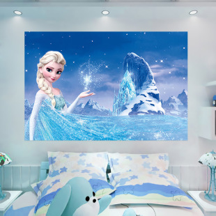 冰雪奇缘2海报爱莎公主艾莎女王安娜海报贴画墙画装饰画墙纸壁纸
