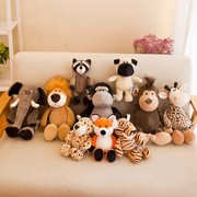 可爱森林动物公仔狮子老虎大象熊猫，小狗玩偶儿童生日礼物毛绒玩具