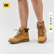 cat卡特春夏，男式防水柔软透气户外休闲牛皮，工装靴短靴子