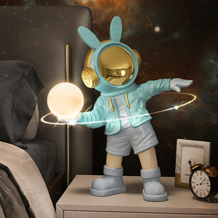 创意台灯床头灯太空人月球灯，儿童送男生生日礼物，客厅卧室氛围夜灯
