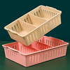 桌面塑料长方形收纳筐抽屉，分隔整理盒厨房a4纸，杂物多用置物小篮子