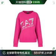 香港直邮EMPORIO ARMANI 女士粉色棉质圆领卫衣 6LTM43-TJFRZ-144