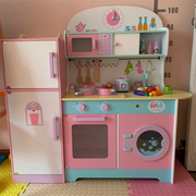 超大号儿童厨房玩具套装木制过家家做饭灶台幼儿园区域小女孩礼物