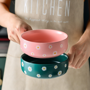 烤箱烤碗陶瓷手柄碗家用可爱北欧创意个性水果沙拉碗烘焙单个泡面