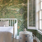 英式墙纸墙布英式乡村复古植物，动物丛林墙卧室，客厅背景墙壁纸壁画