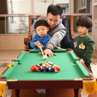 台球桌儿童家用室内迷你美式黑8硬币斯诺克花式台球，宝宝桌球玩具