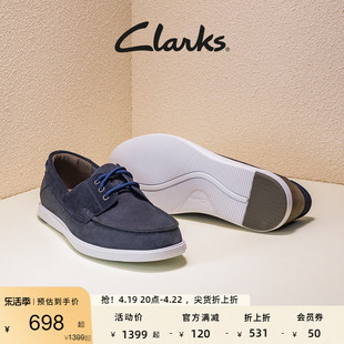 clarks其乐布雷顿系列男鞋春夏，一脚蹬乐福鞋，豆豆鞋通勤休闲皮鞋