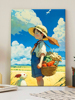 宫崎骏的夏天0基础diy数字油画，手绘油彩画，丙烯填充减压家居装饰画