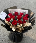 11朵红玫瑰花束鲜花速递同城配送女友生日，广州长沙礼物鲜花